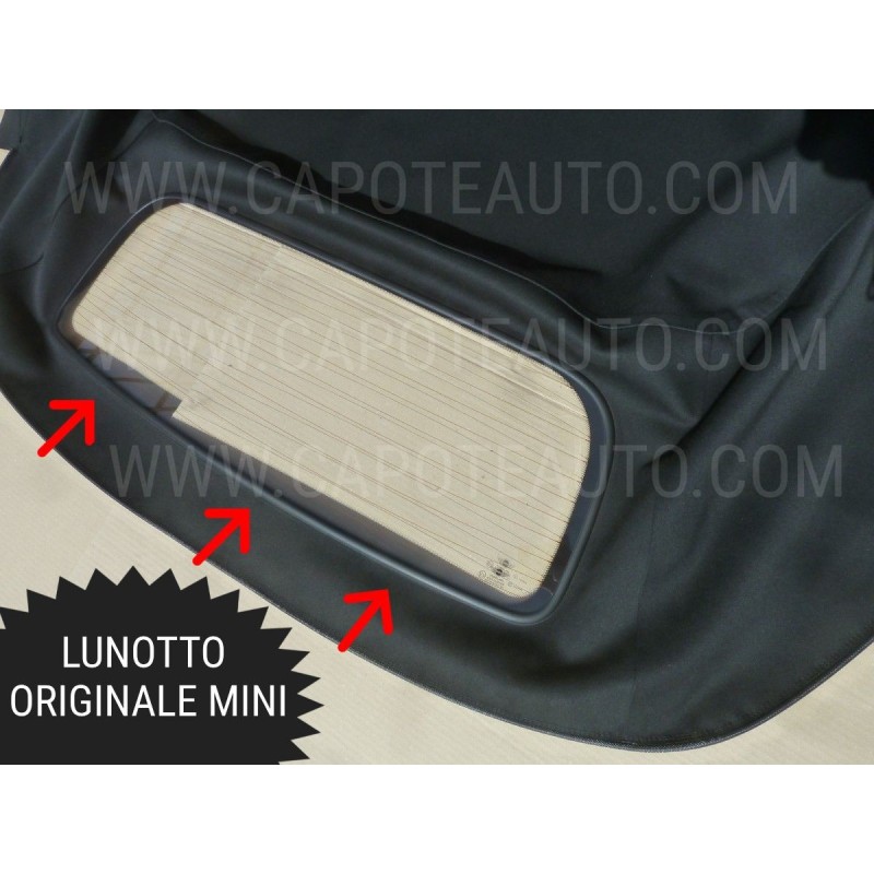 capote per mini cooper r57 2009/2015 con lunotto originale rinforzato