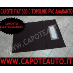 capote topolino 500 c in pvc con lunotto elettrosaldato
