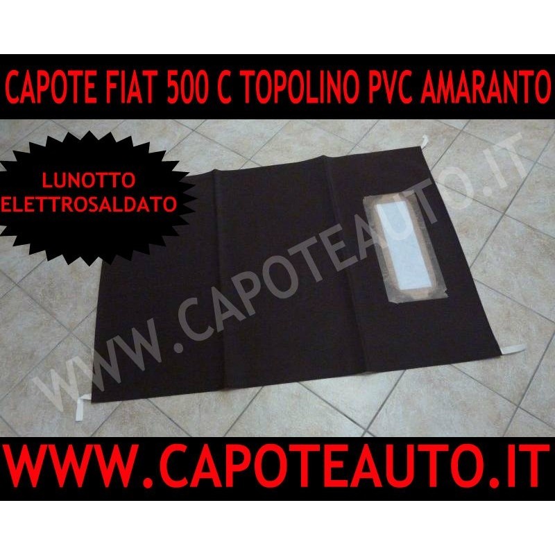 capote topolino 500 c in pvc con lunotto elettrosaldato