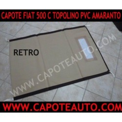 capote topolino 500 c in pvc con lunotto elettrosaldato
